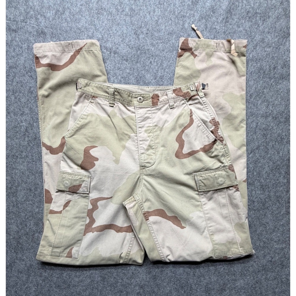 Vintage Wrangler Desert Camo Combat Trousers Small XLong 3 Color DCU Cargo Pants